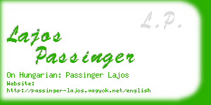 lajos passinger business card